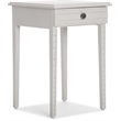 Home Square Wood Nightstand with Drawer in Light Gray - Set of 2