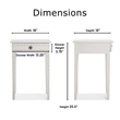 Home Square Wood Nightstand with Drawer in Light Gray - Set of 2