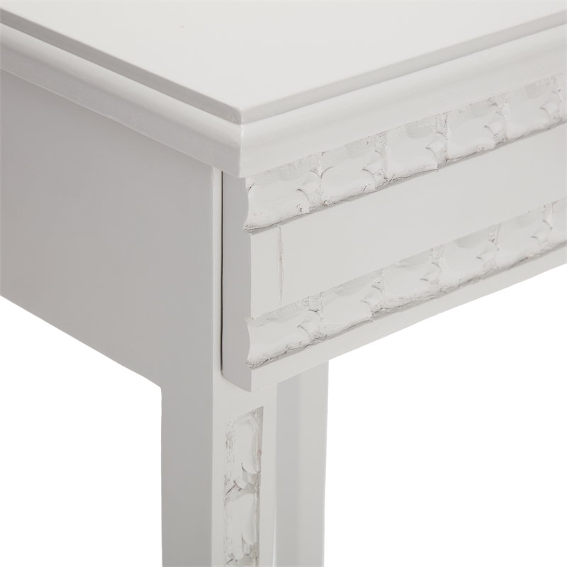 Home Square Wood Nightstand with Drawer in Light Gray - Set of 2