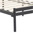 Home Square 2-Piece Set with Side Table and Metal Queen Bed in White & Black