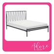 Home Square 3-Piece Set with 2 Side Tables and Metal Queen Bed in Black