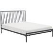 Home Square 3-Piece Set with 2 Side Tables and Metal Queen Bed in Black