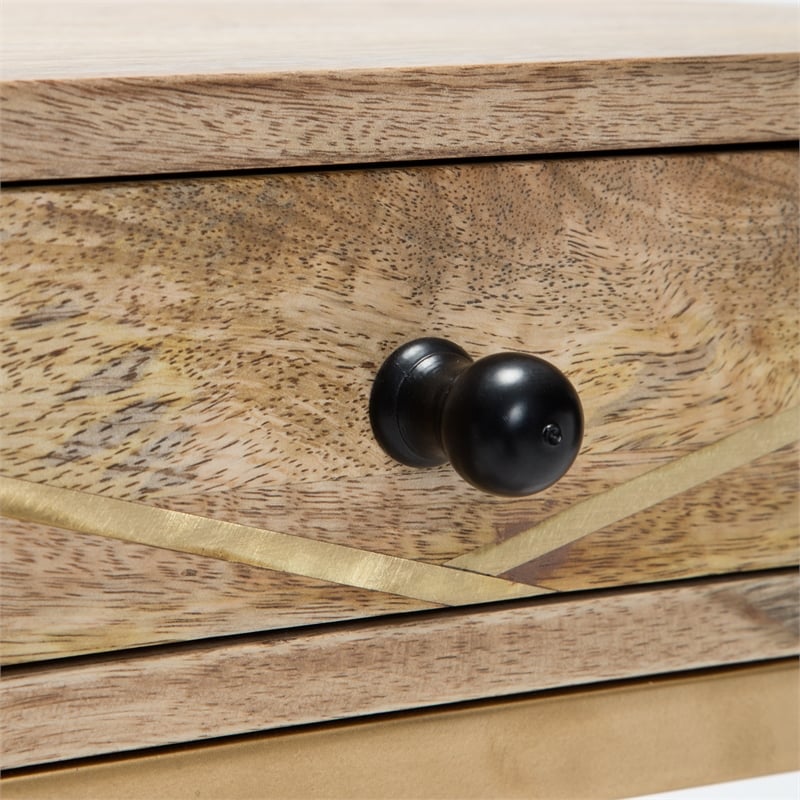 Home Square 2-Piece Set with Accent Table and Platform Queen Bed