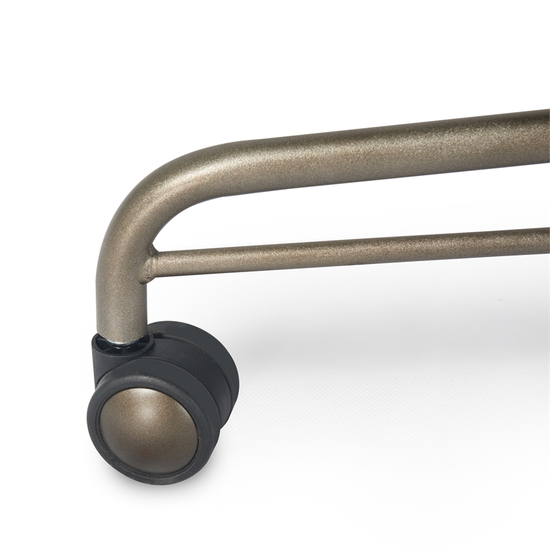 Home Square 2-Piece Set with Fabric Desk Chair and Writing Desk in Brown & Cream