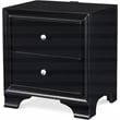 Home Square 2 Drawer Nightstand with USB in Black Finish - Set of 2