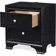 Home Square 2 Drawer Nightstand with USB in Black Finish - Set of 2