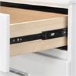 Home Square 2 Drawer Wood Nightstand in White Finish - Set of 2