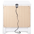 Home Square 2 Drawer Nightstand with USB in White Finish - Set of 2