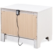 Home Square 1 Drawer Nightstand with USB in White Finish - Set of 2