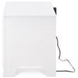 Home Square 1 Drawer Nightstand with USB in White Finish - Set of 2