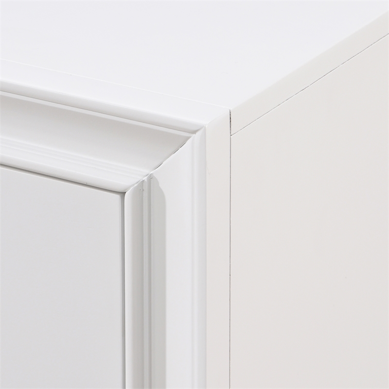 Home Square 3 Drawer Nightstand with USB in White Finish - Set of 2