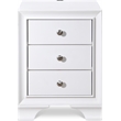 Home Square 3 Drawer Nightstand with USB in White Finish - Set of 2