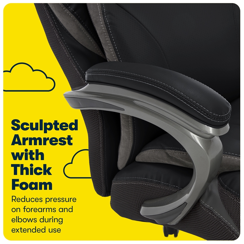 Home Square 2-Piece Set with Adjustable Standing Desk and Tall Executive Chair