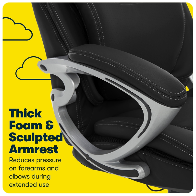 Home Square 2-Piece Set with Adjustable Standing Desk and Executive Office Chair