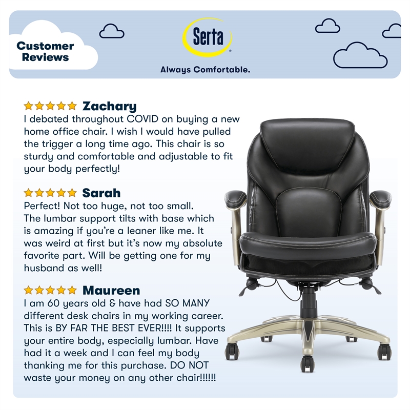 Home Square 2-Piece Set with Standing Desk and Motion Office Chair