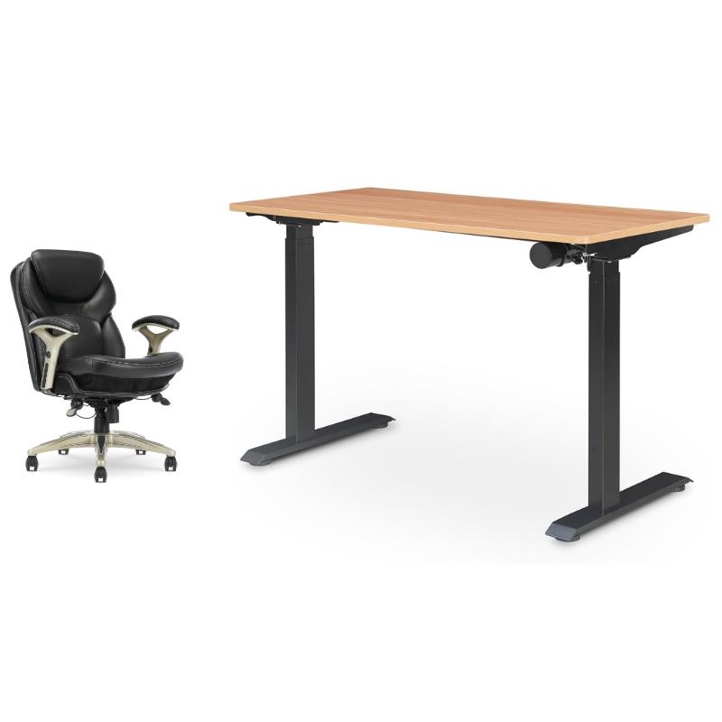Home Square 2-Piece Set with Standing Desk and Motion Office Chair