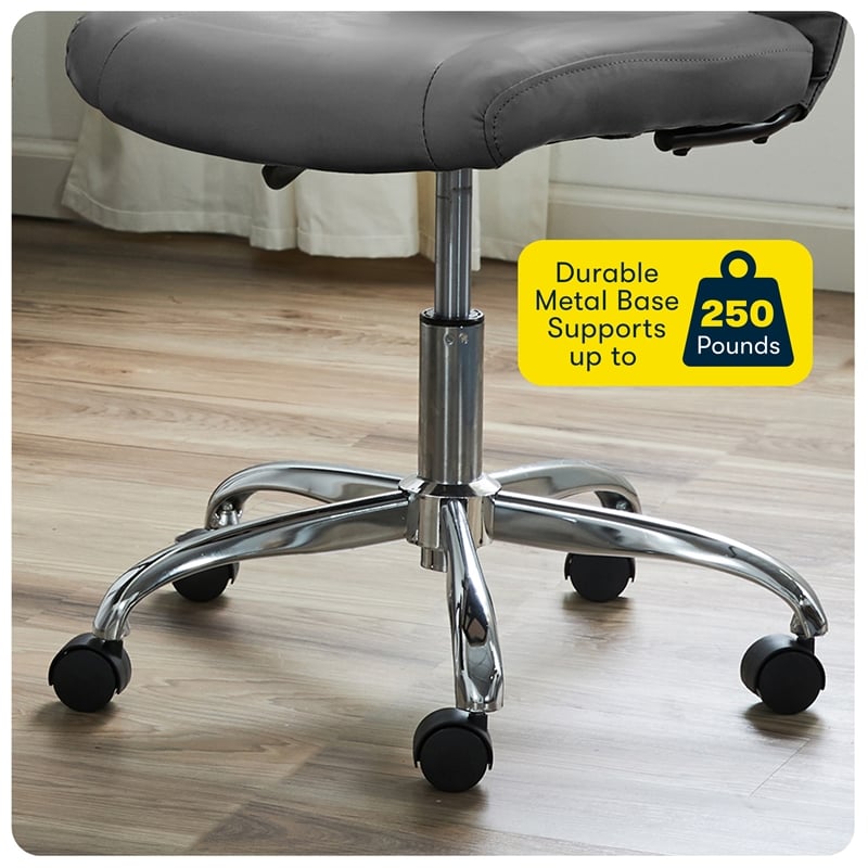 Home Square 2-Piece Set with Standing Desk and Armless Task Chair