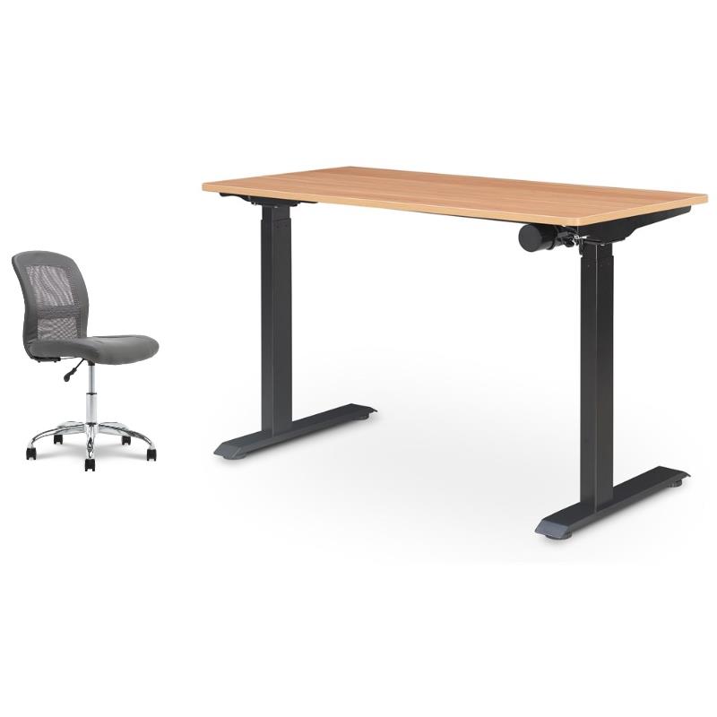 Home Square 2-Piece Set with Standing Desk and Armless Task Chair