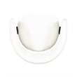 Home Square Curved Back Metal Adjustable Barstool in White - Set of 2