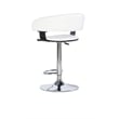 Home Square Curved Back Metal Adjustable Barstool in White - Set of 2