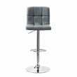 Home Square Adjustable Metal Barstool in Gray Finish - Set of 3