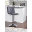 Home Square Adjustable Metal Barstool in Gray Finish - Set of 3