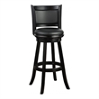 Home Square Extra Tall Swivel Barstool in Black Finish - Set of 3