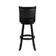 Home Square Extra Tall Swivel Barstool in Black Finish - Set of 3