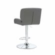 Home Square Metal Chrome Barstool with Upholstered Seat in Gray - Set of 3