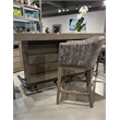 Home Square Modern Wood Swivel Barstool in Gray Finish - Set of 3