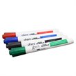 Home Square 2-Piece Set with Whiteboard & Markers Assorted 4 Pack in Multi-Color