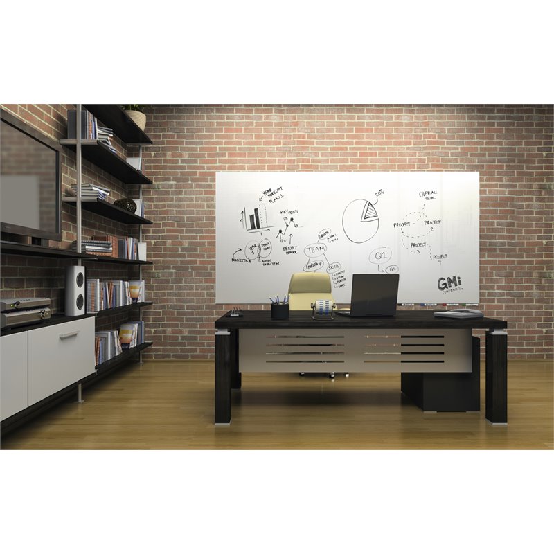 Home Square 2-Piece Set with Glassboard & Markers Assorted 4 Pack in Multi-Color