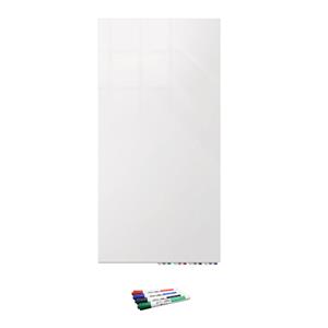 Home Square 2-Piece Set with Glassboard & Markers Assorted 4 Pack