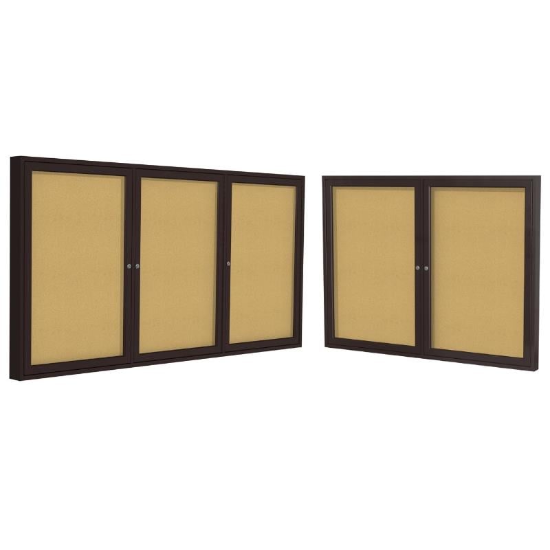 Home Square 2-Piece Set with 3 Door Bulletin Board & 2 Door Bulletin Board