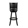 Home Square Extra Tall Swivel Barstool in Black Finish - Set of 2
