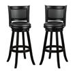 Home Square Extra Tall Swivel Barstool in Black Finish - Set of 2