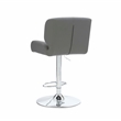 Home Square Metal Chrome Barstool with Upholstered Seat in Gray - Set of 2