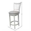 Home Square Modern Wood Spindle Back Swivel Barstool in White - Set of 2