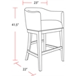 Home Square Modern Wood Swivel Barstool in Gray Finish - Set of 2