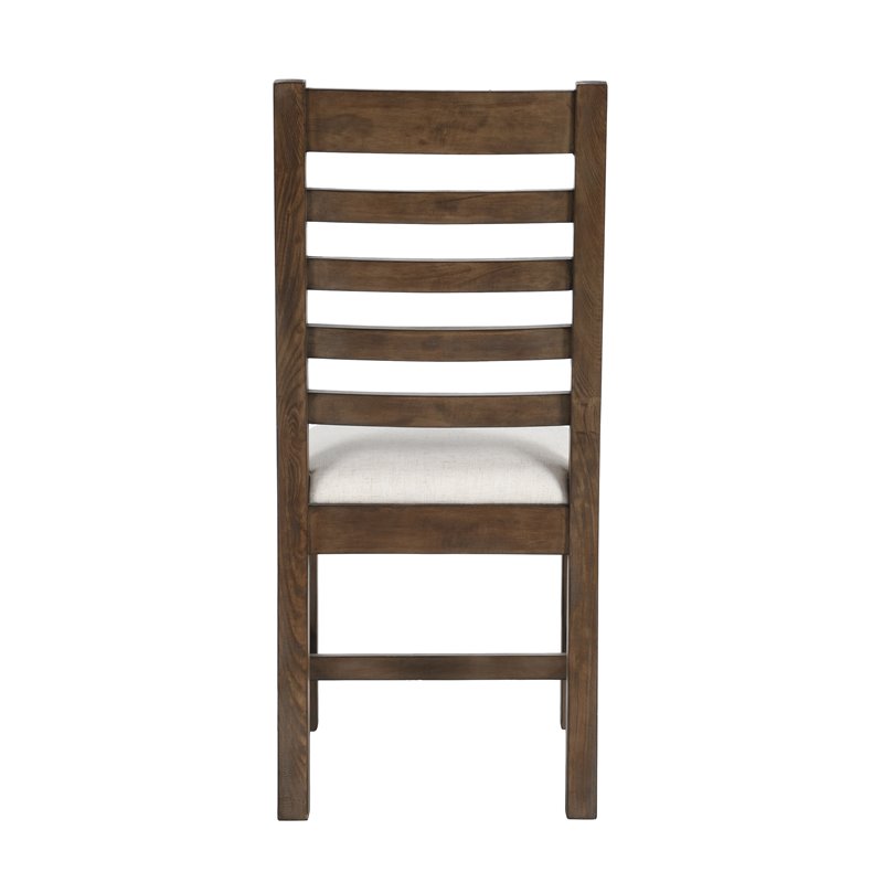 Home Square 5-Piece Set with Dining Table and 4 Dining Chairs in Brown