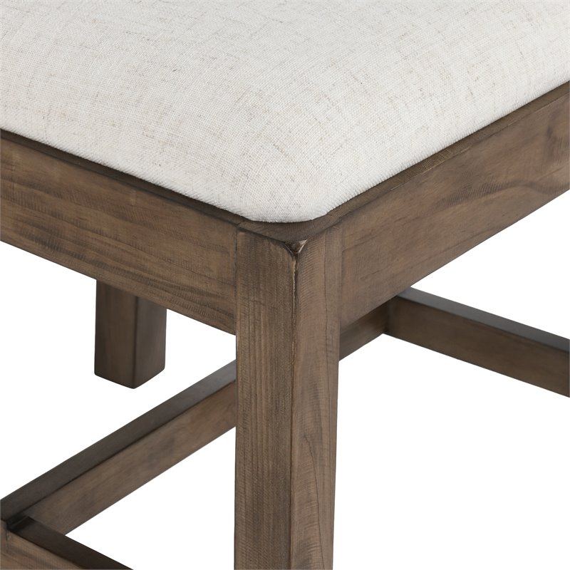 Home Square 5-Piece Set with Dining Table and 4 Dining Chairs in Brown