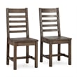 Home Square 5-Piece Set with Dining Table & 4 Dining Chairs in Brown
