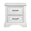 Home Square Transitional Wood Nightstand in White Mist - Set of 2