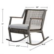 Home Square Aluminum Frame Patio Rocker Chair in Gray Finish - Set of 4