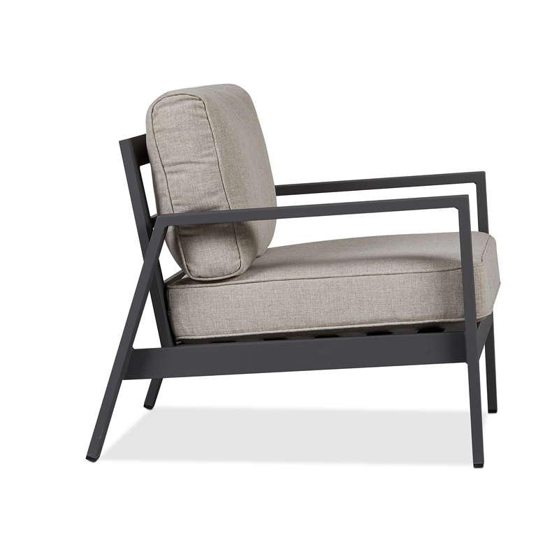 Home Square 2-Piece Set with Outdoor Chair and Outdoor Sofa in Slate Gray & Tan