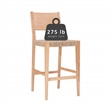 Home Square Rubberwood Barstool with Rope Seat in Natural Brown - Set of 4