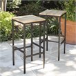 Home Square Wood Indoor Outdoor Barstool in Natural - Set of 4