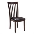 Home Square 3-Piece Set with Dining Table and 2 Side Chairs in Dark Brown