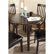 Home Square 3-Piece Set with Dining Table and 2 Side Chairs in Dark Brown