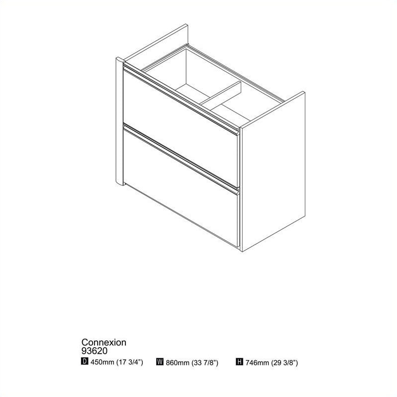 Home Square 6-Piece Set with U-Shaped Home Office Set with Pedestal